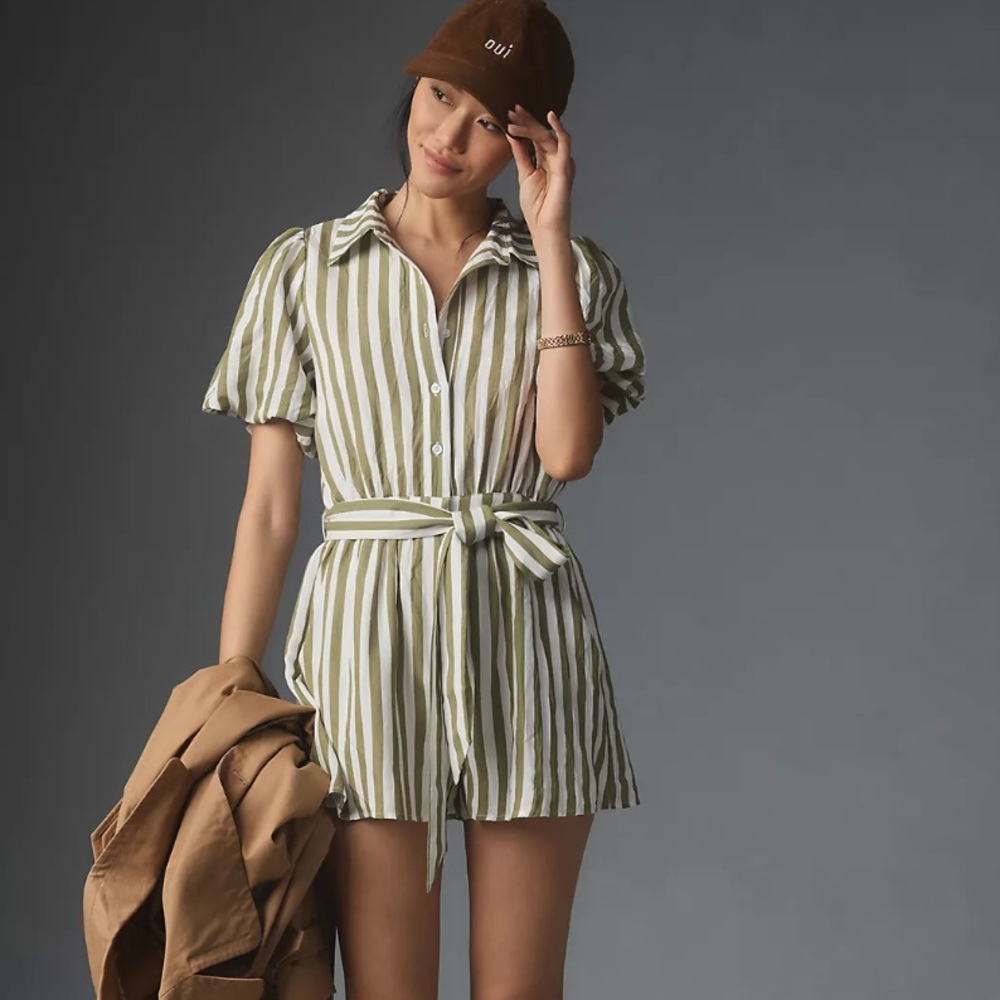 NWT Anthropologie En Saison Cece collared romper